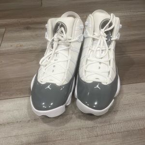 Cool white/cool gray jordan’s 6 size 12 men